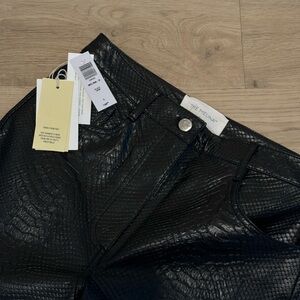 Aritzia Melina Snakeskin Faux Leather Pant